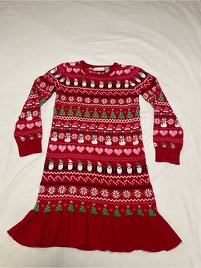Holiday Fair Isle Knit Sweater Dress from The Children’s Place Size 7/8